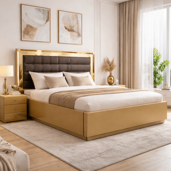 Simple And Modern Double Bed