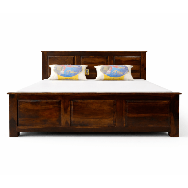 Simple And Authentic Sheesham Double Bed