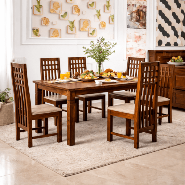 6-seater Sheesham Dining Table Set