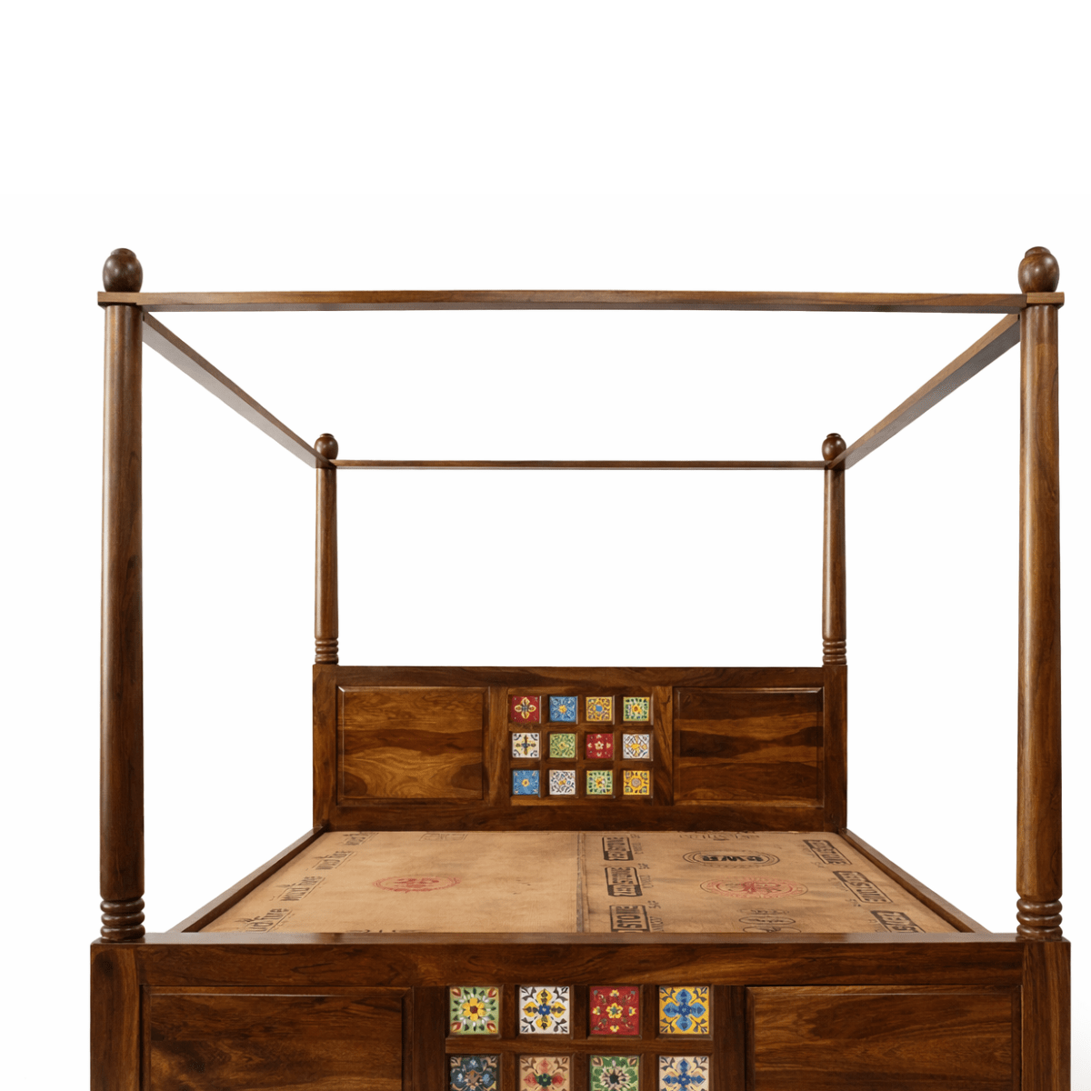 Premium Sheesham wood canopy bed - Image 6