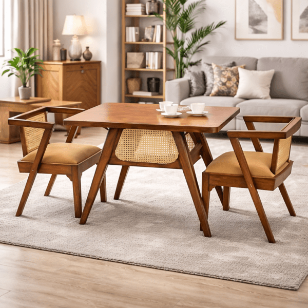 Modern wooden dining table