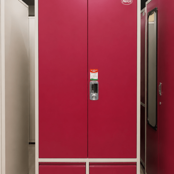Nelco4203- 2 Door Steel Almirah (Red)