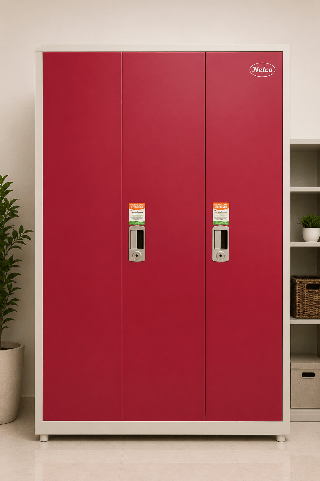 Nelco4800 3 Door Steel Almirah