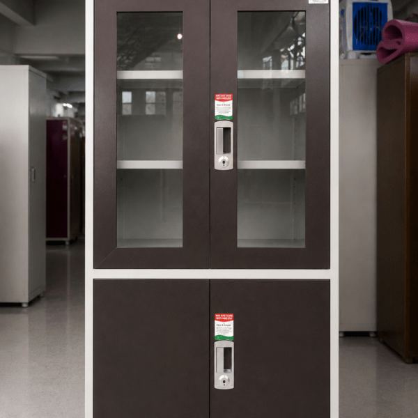 NELCO 3660 Premium Double Door Glass Storage Cabinet