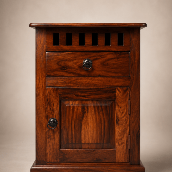 Premium Sheesham Wood Bedside Table / Nightstand