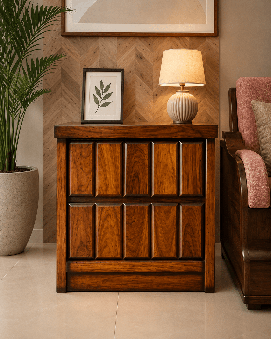 Solid Wood Bedside Table / Nightstand