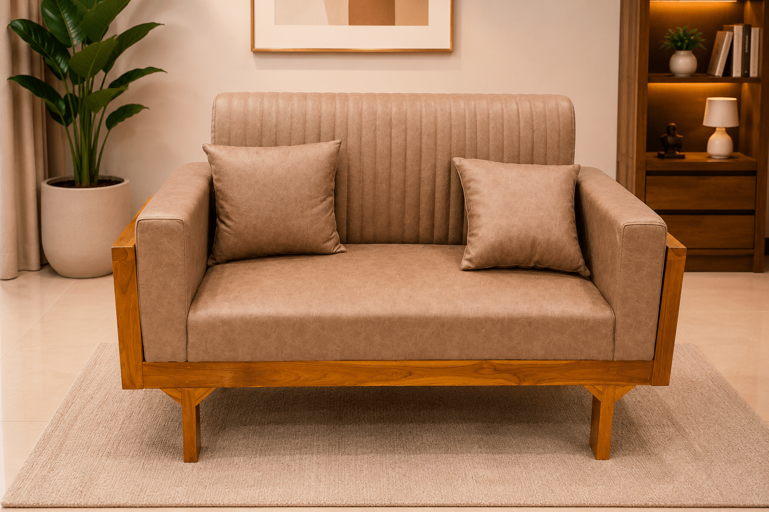 Premium solid wood sofa, 7 seater - Image 3
