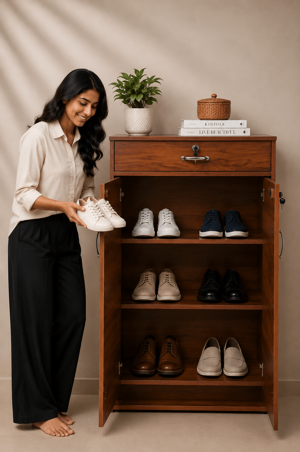 premium engineered wood shoe rack, - Image 6