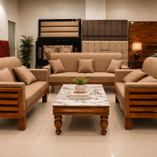 Premium solid wood sofa, 7 seater