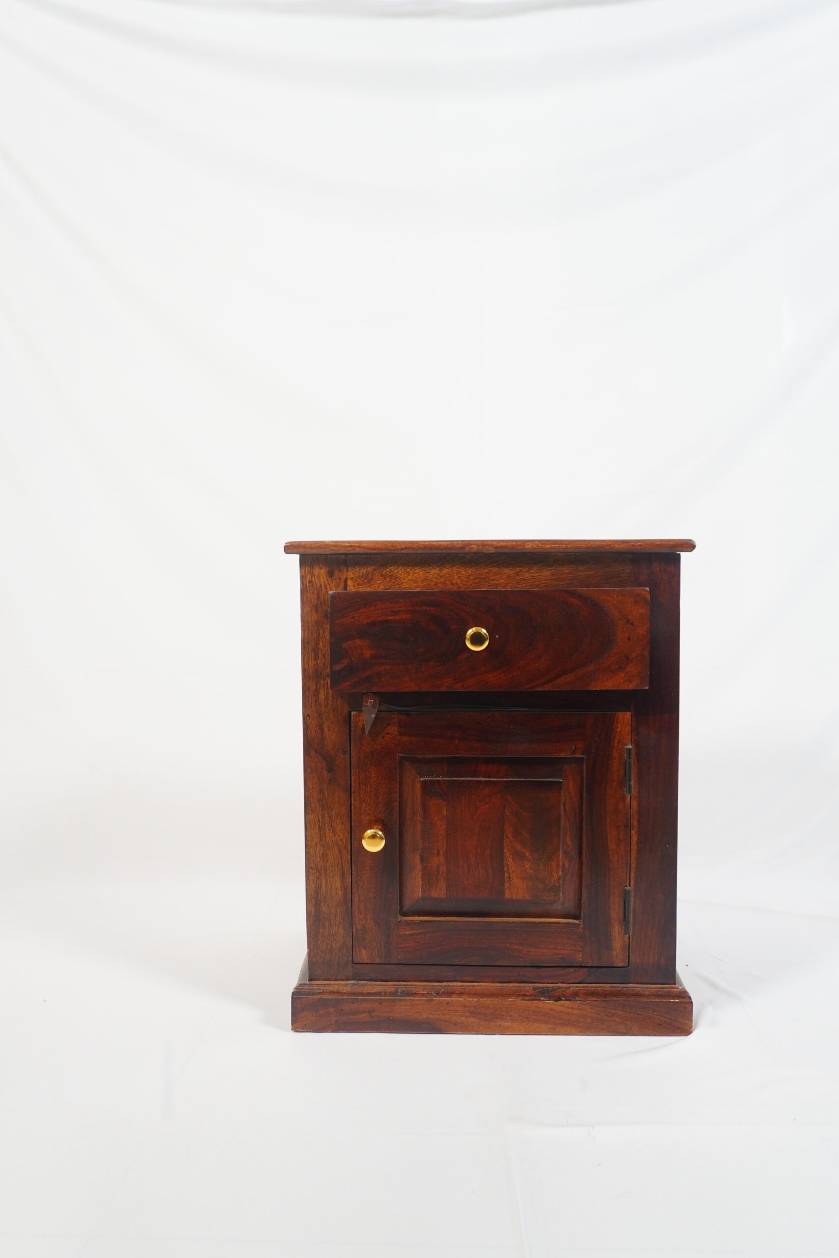 Premium Sheesham Wood Bedside Table / Nightstand with Drawer & Cabinet Storage - Image 7