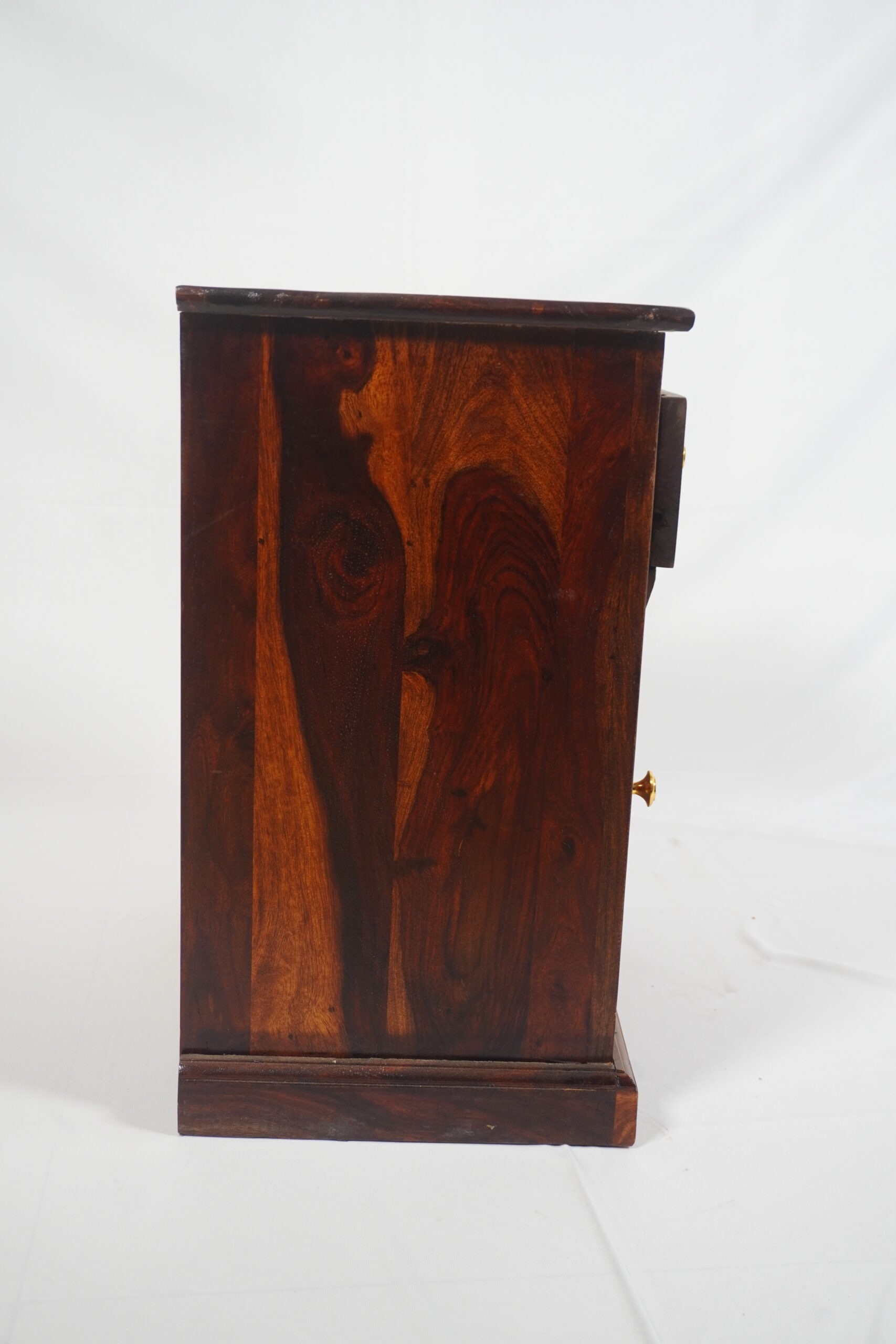 Premium Sheesham Wood Bedside Table / Nightstand with Drawer & Cabinet Storage - Image 3