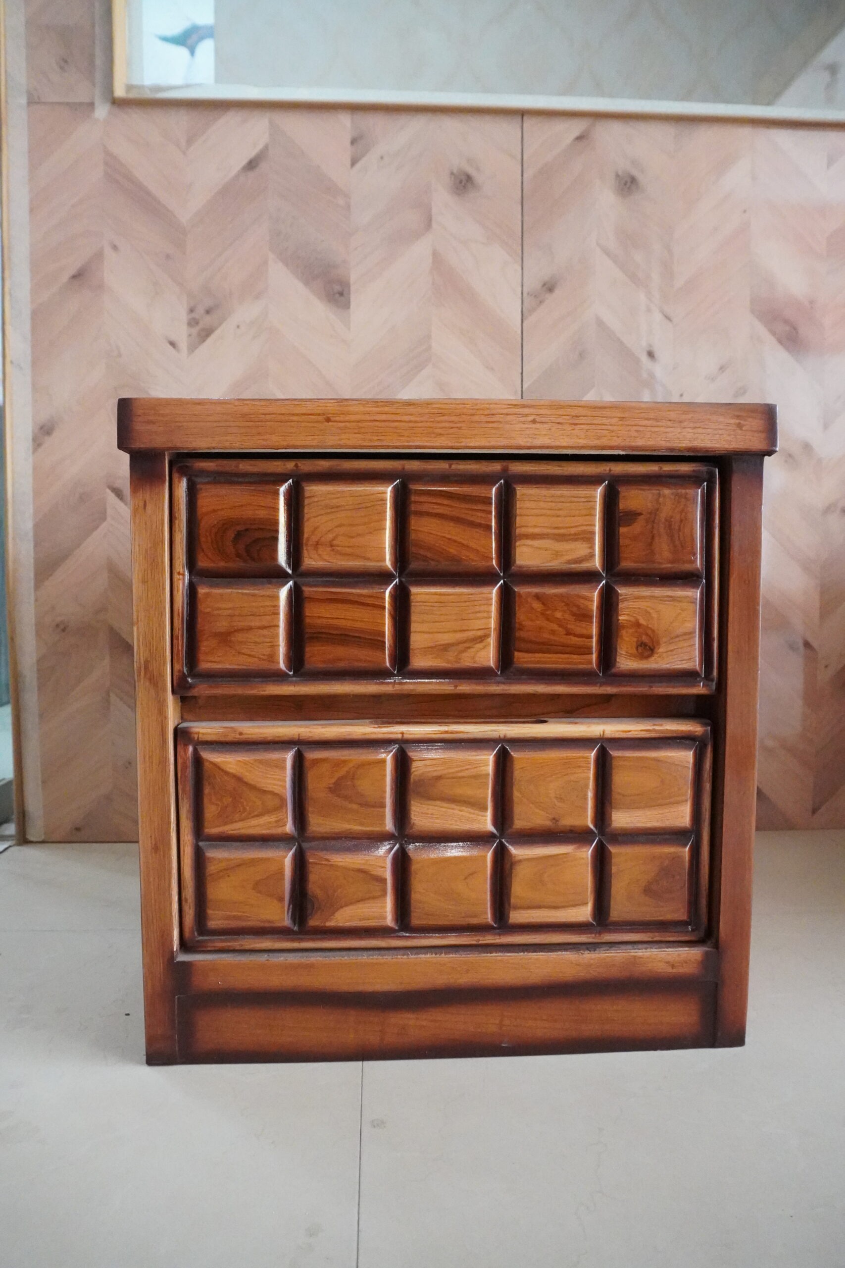Solid Wood Bedside Table with Storage - Image 2