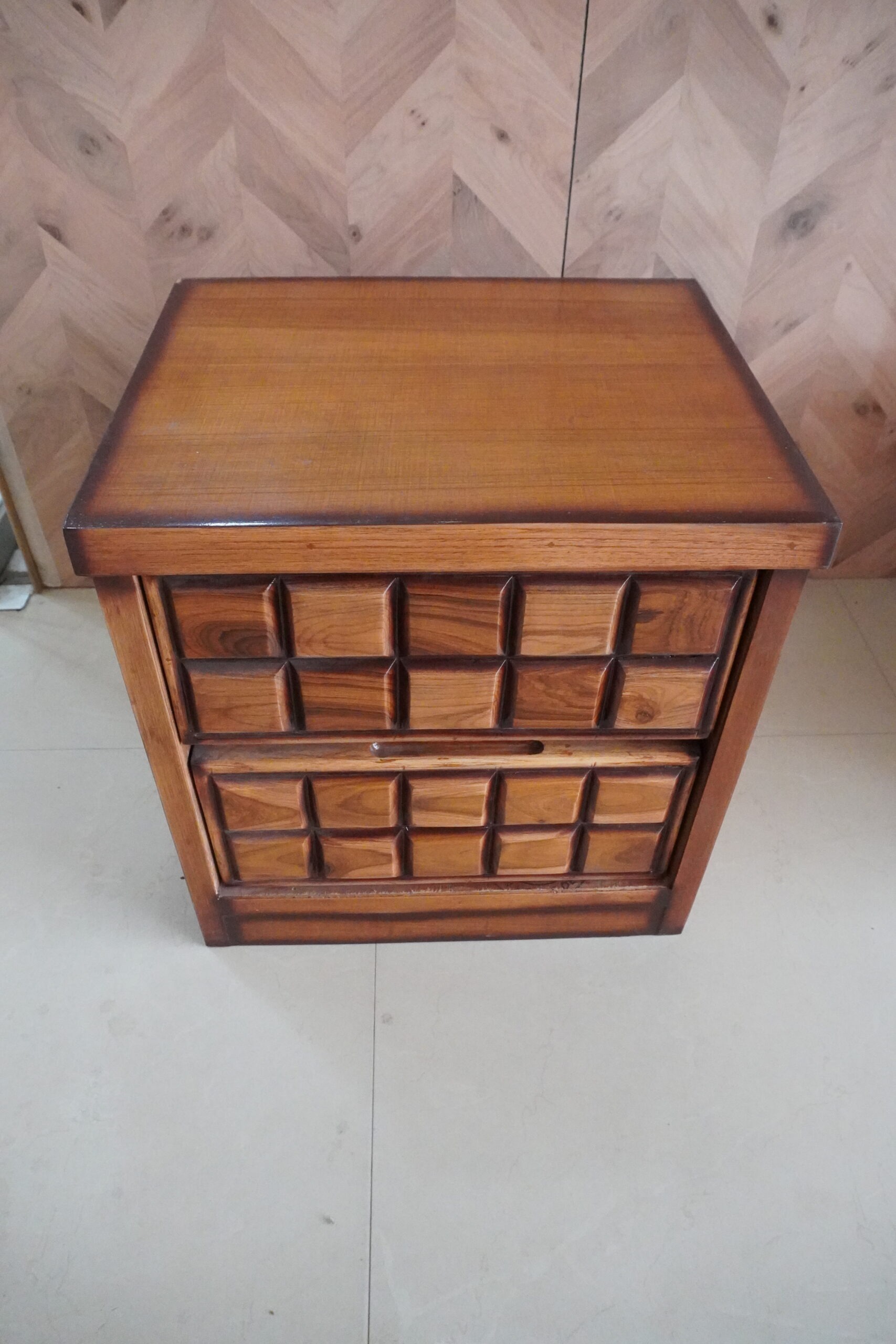 Solid Wood Bedside Table with Storage - Image 3