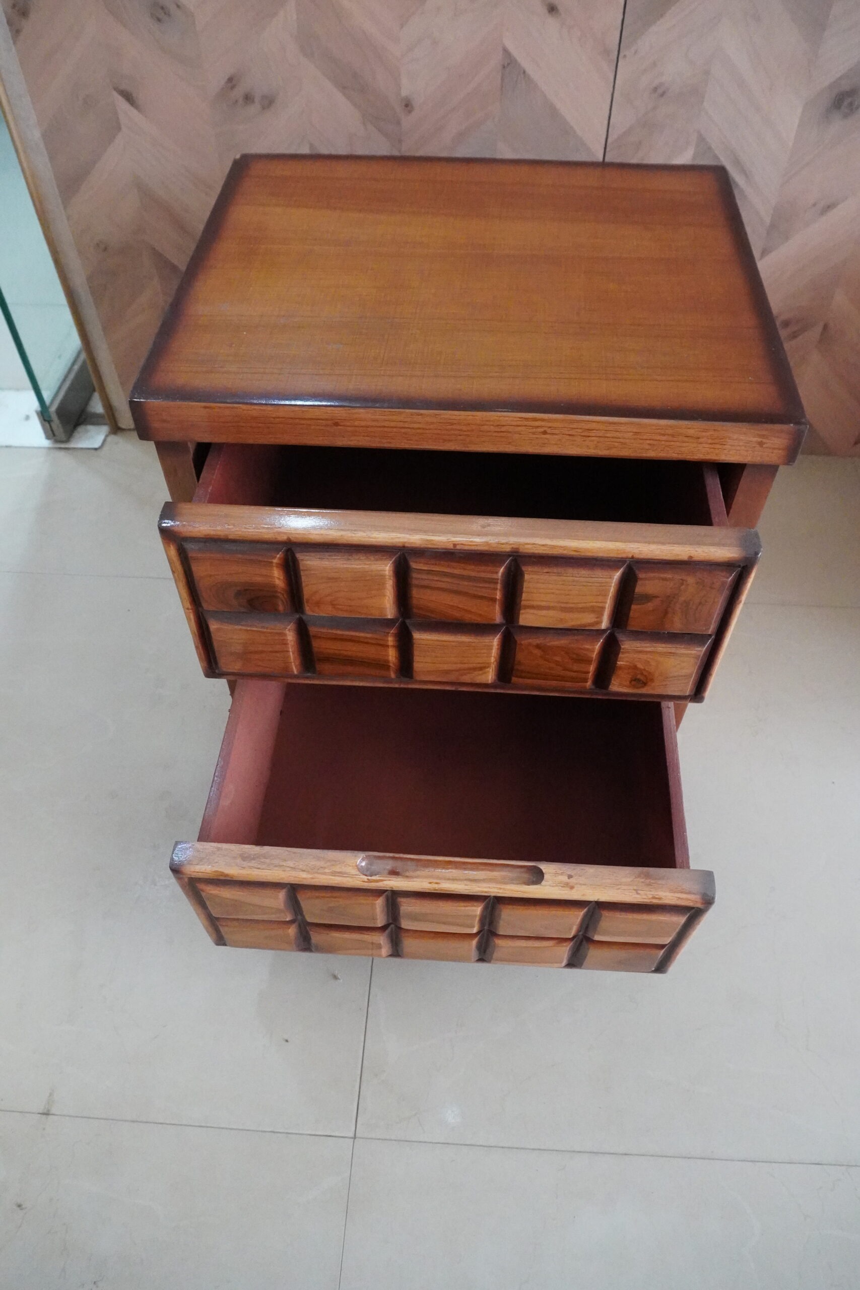 Solid Wood Bedside Table with Storage - Image 4