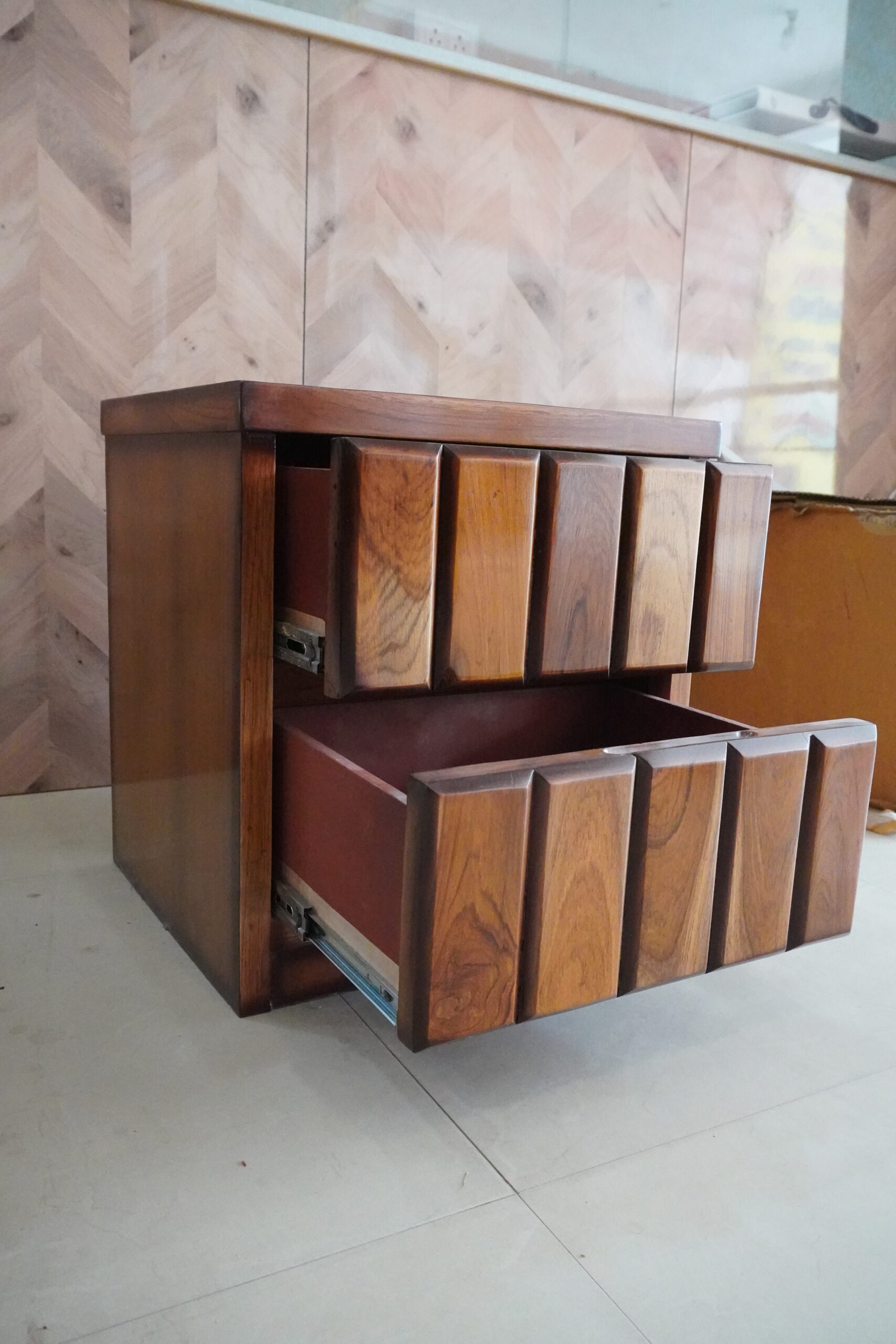 Solid Wood Bedside Table with Storage - Image 6